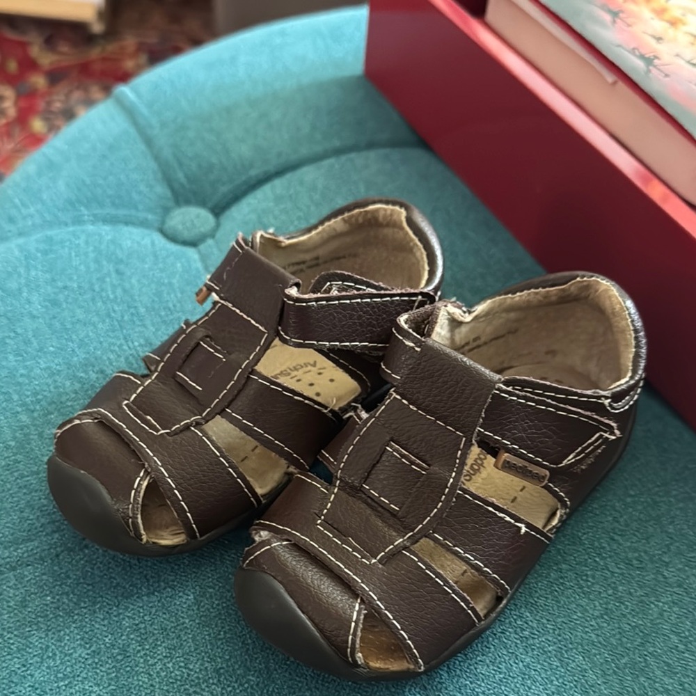 pediped Brown Kids Sandals